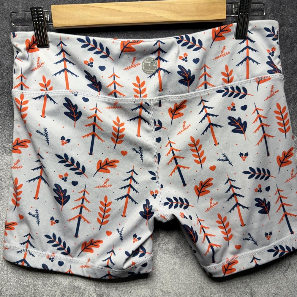 IAB MFG Shorts Kids 8 Gray Slim Stretch Floral Bike Shorts Gym Running - Picture 6 of 12